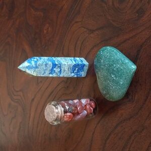 Bundle of Crystals...Heart, Tower & Bottle of Loose Stones.